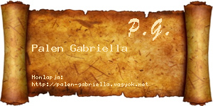 Palen Gabriella névjegykártya